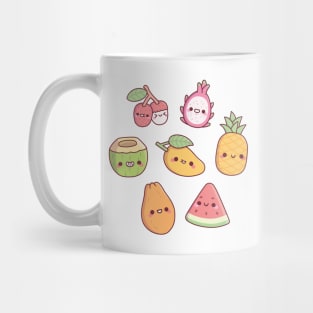 Cute Tropical Fruits Set Mug